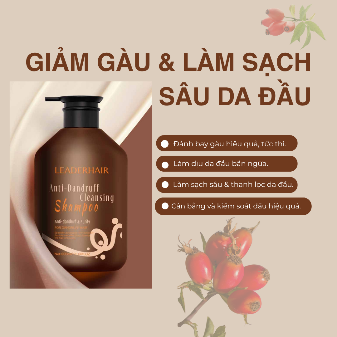 Dầu gội và xả thiên nhiên Leader Hair