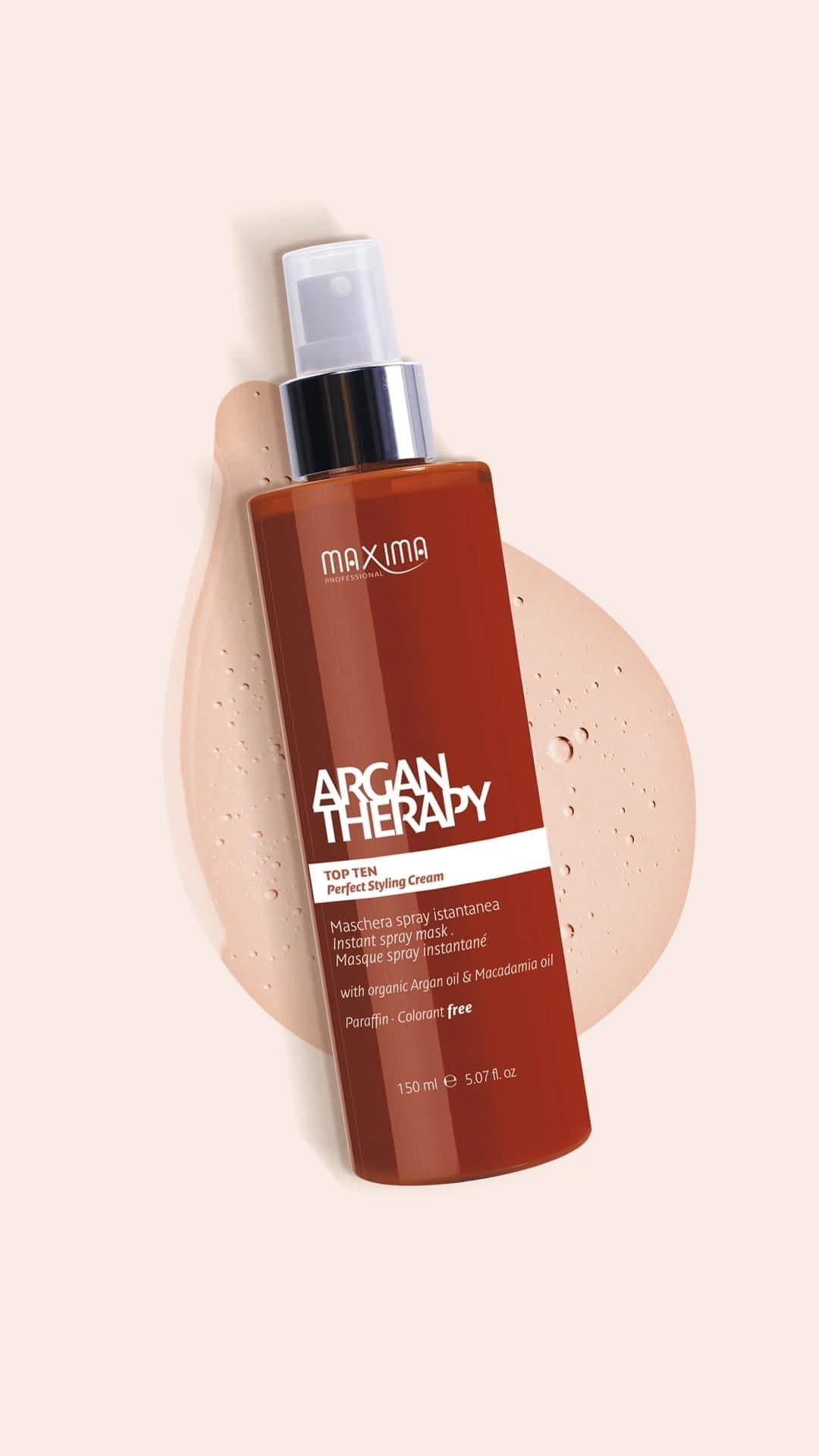Gội và mặt nạ tóc hạt Argan Maxima Italy