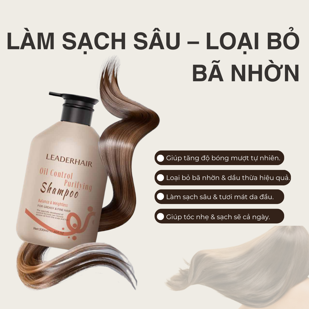Dầu gội và xả thiên nhiên Leader Hair