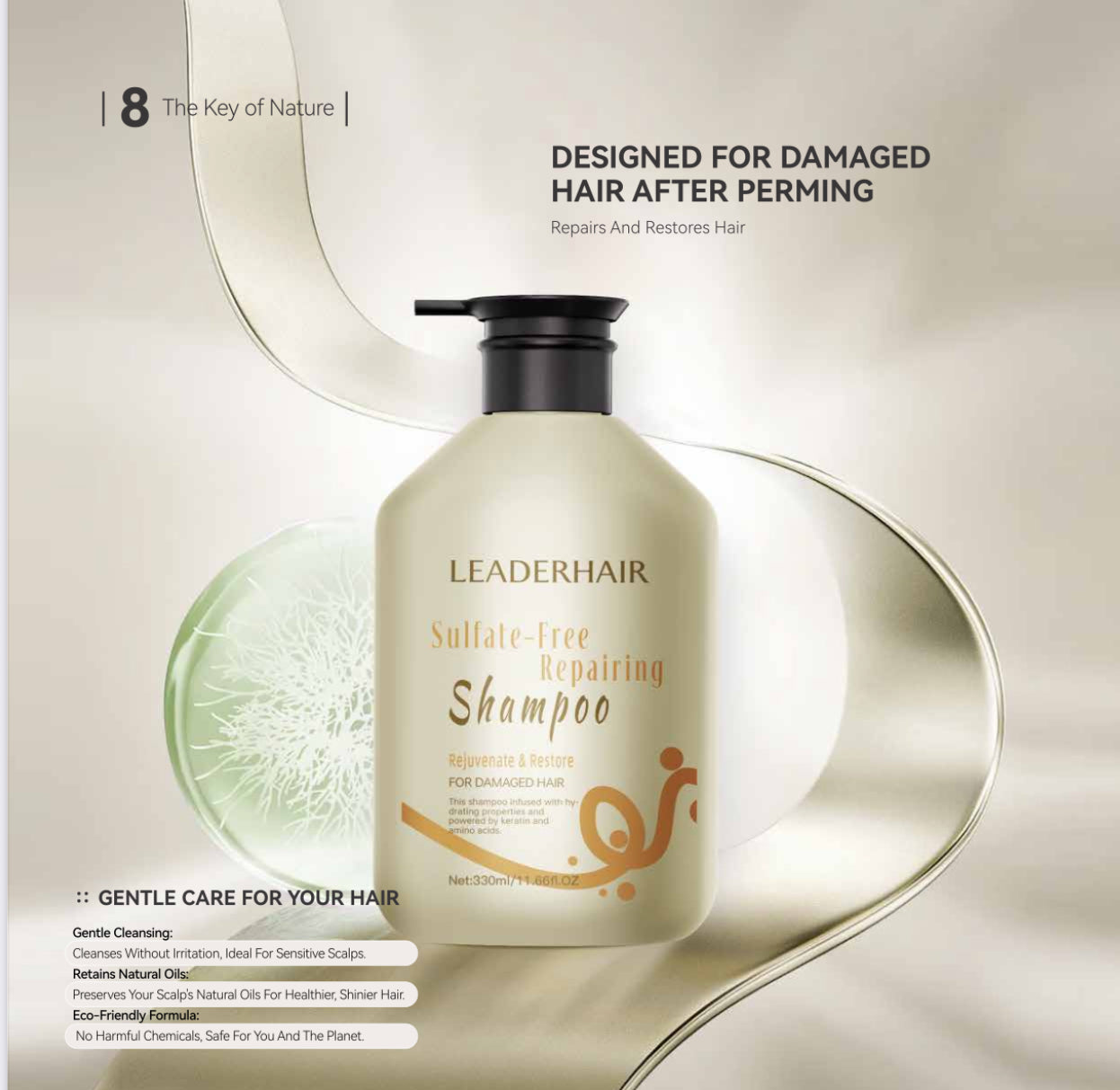 Dầu gội và xả thiên nhiên Leader Hair