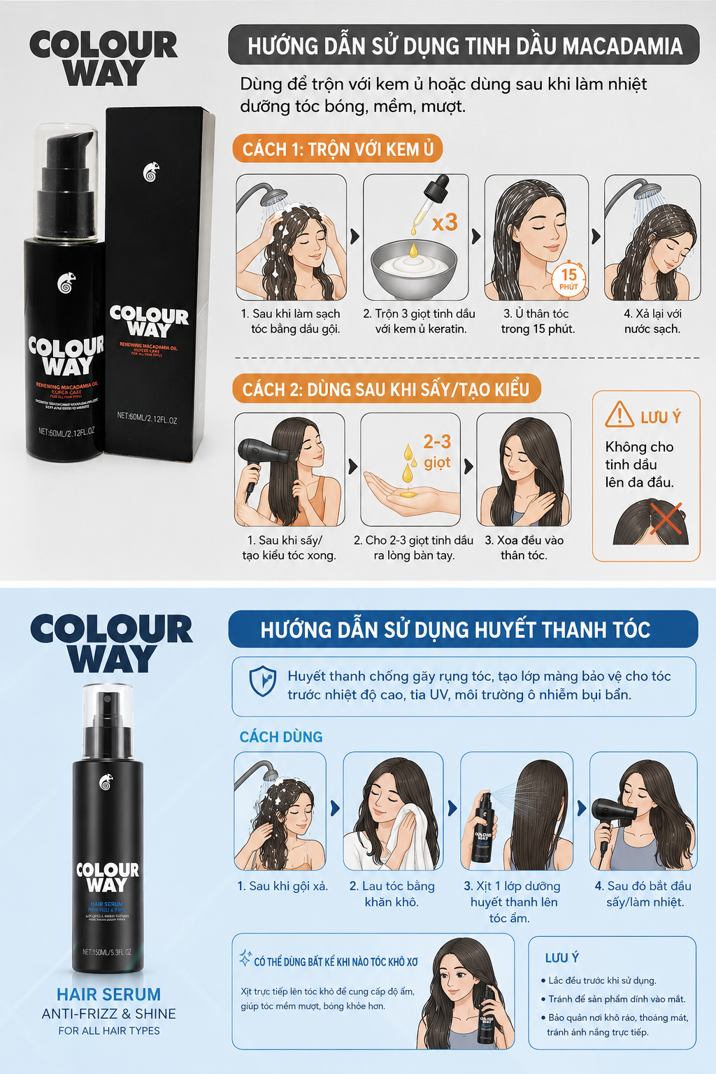 Tinh dầu dưỡng tóc hạt Macca - Colourway - Ảnh 2
