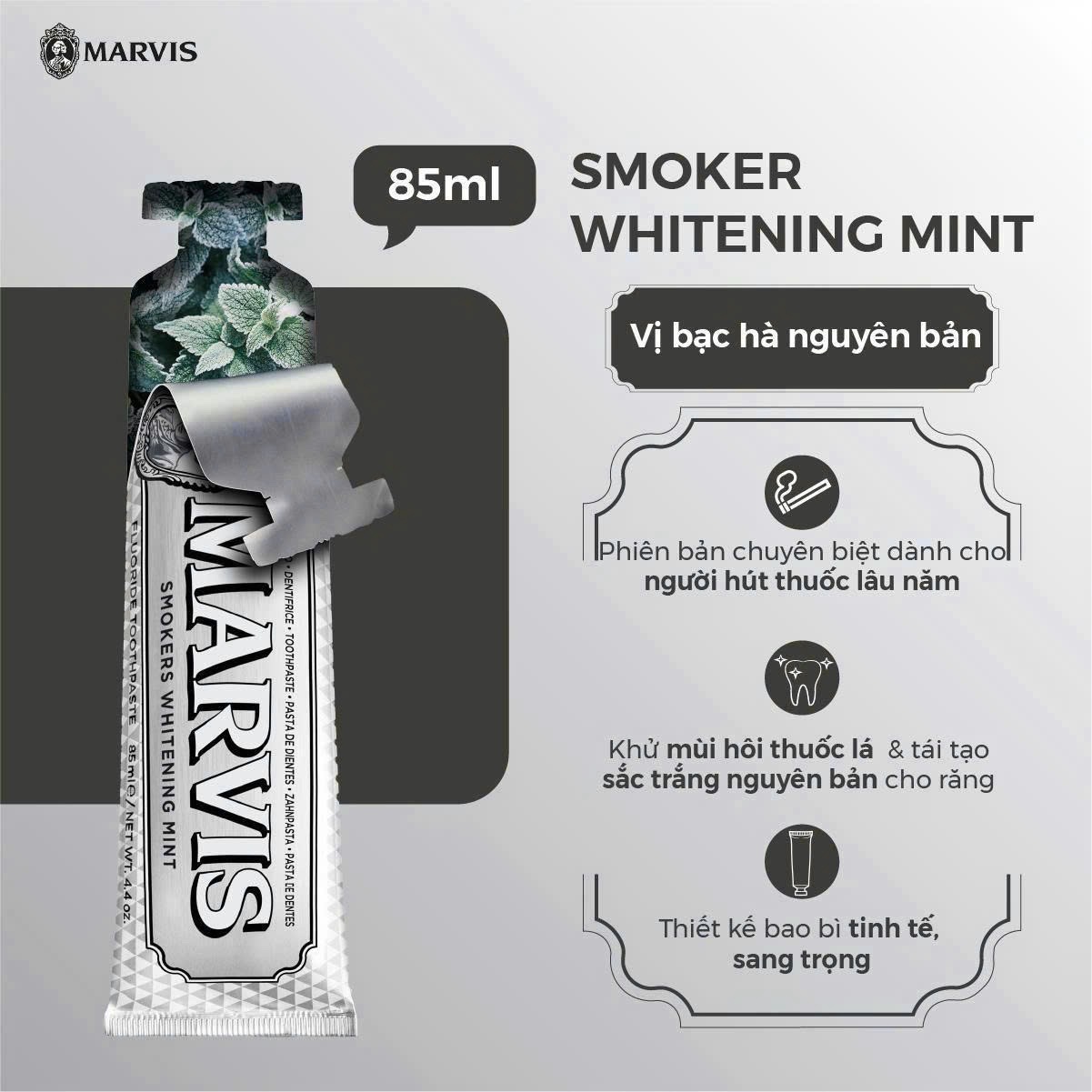 Kem Đánh Răng Marvis 85ml Chính Hãng Italy – Trắng Răng Thơm Miệng Luxury Toothpaste - Ảnh 4