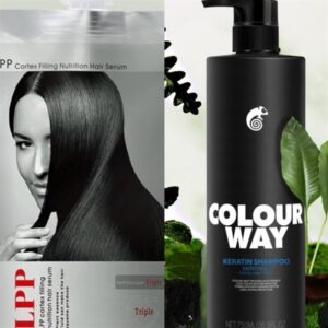 Kem ủ LPP giảm rụng, phục hồi hư tổn, khô xơ, giảm gàu ngứa, khoá màu tóc nhuộm keratin Collagen - COMBO 1 BẠC 450ML 1 GỘI KERATIN